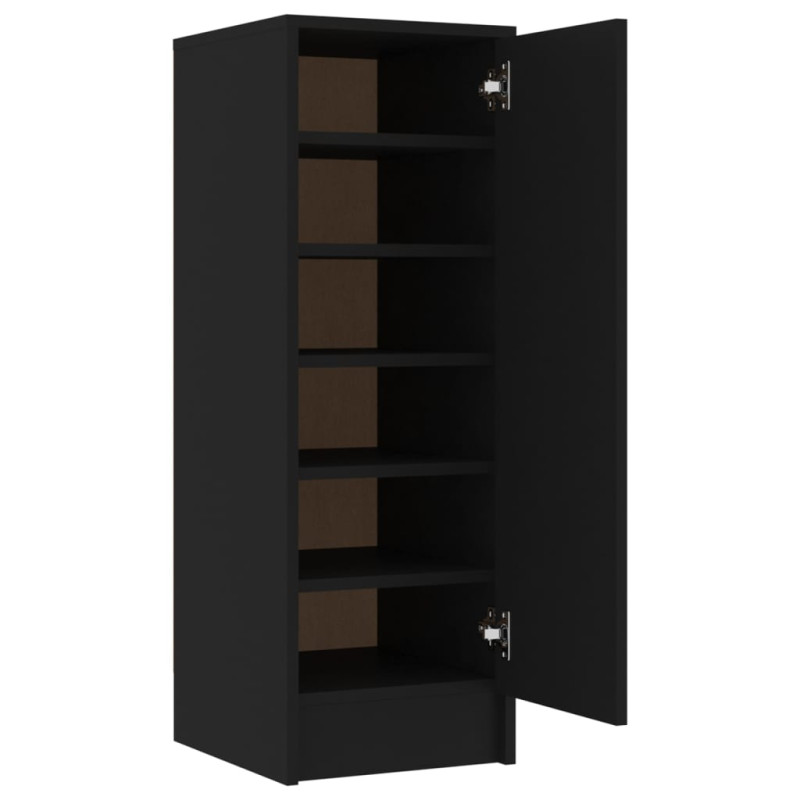 Armoire à chaussures Noir 32x35x92 cm Bois d’ingénierie