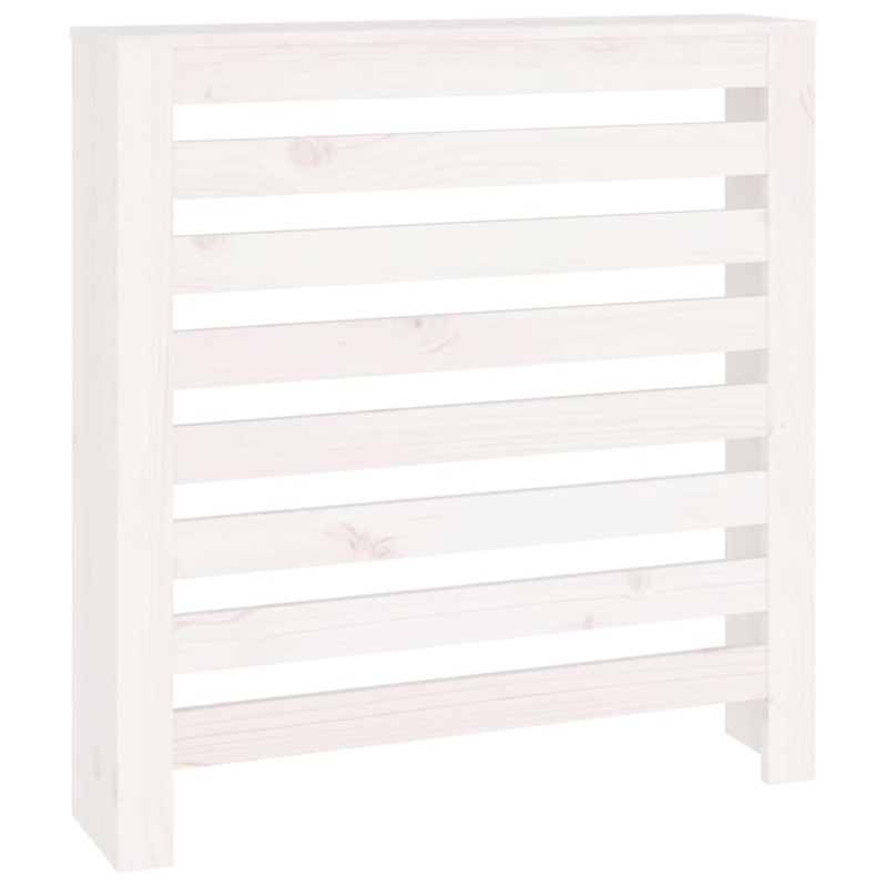 Cache radiateur Blanc 79,5x19x84 cm Bois massif de pin