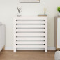 Cache radiateur Blanc 79,5x19x84 cm Bois massif de pin