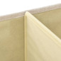 Boîtes de rangement 2 pcs Tissu 50x30x25 cm Crème