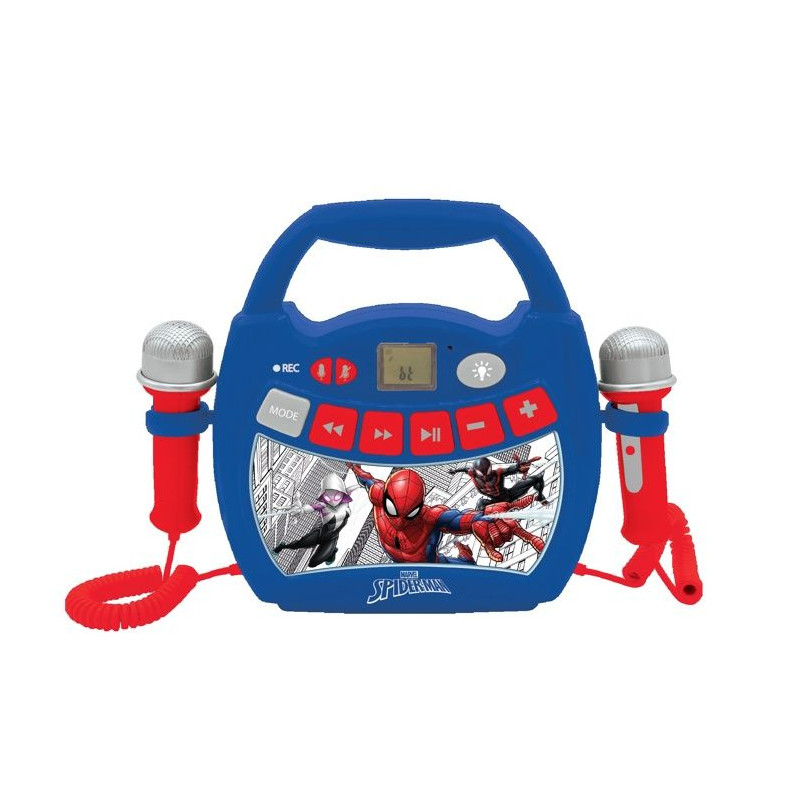 Enceinte Bluetooth Spider-Man - LEXIBOOK - Effets Lumineux, Micros, Karaoké et Enregistrement