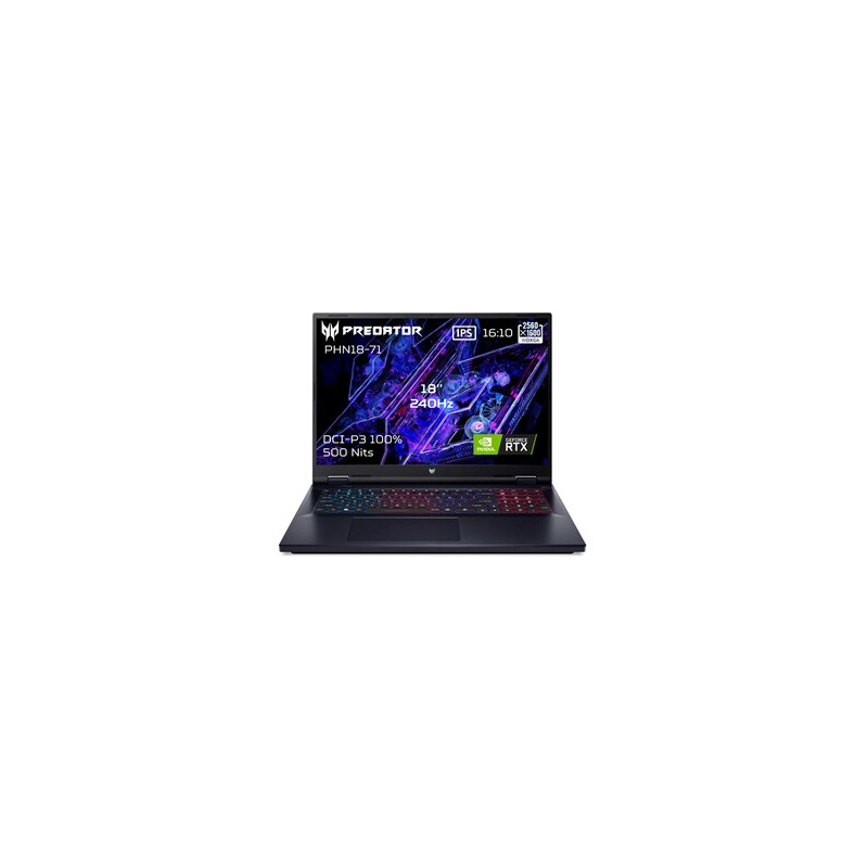 PC portable Acer Predator Helios Neo 18 PHN18 71 99G6 18" WQXGA Intel Core i9 14900HX RAM 32 Go DDR5 1 To SSD GeForce RTX 4070