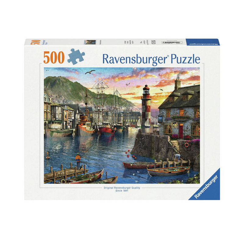 Ravensburger - Jigsaw puzzle Morning at the Harbour, 500 pcs. 120002123