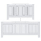 Cache radiateur MDF Blanc 205 cm