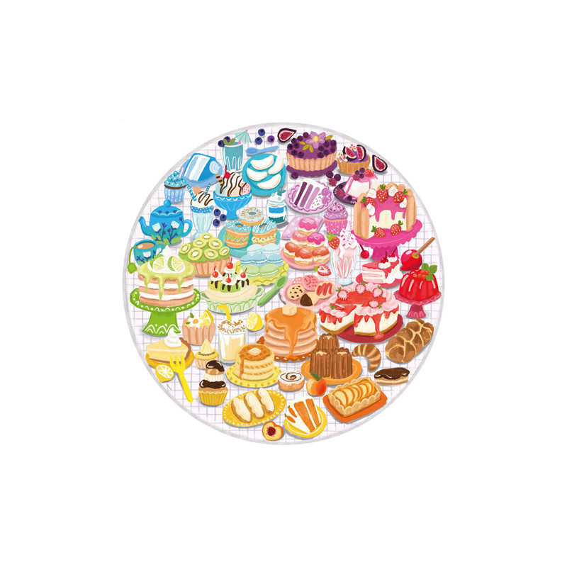 Ravensburger - Jigsaw Puzzle Around Circle of Colors Desserts Pastries, 500pcs. 171712