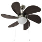 Ventilateur de plafond avec lampe 76 cm Marron foncé