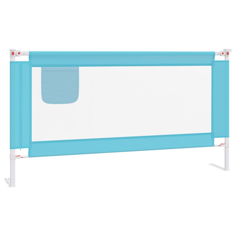 Barrière de sécurité de lit d enfant Bleu 160x25 cm Tissu