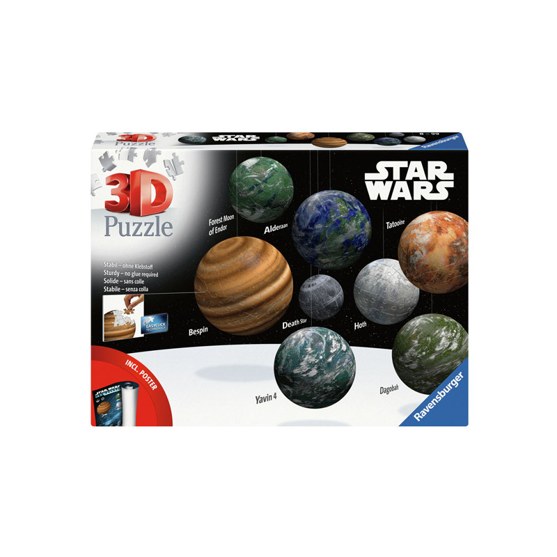 Ravensburger - 3D Puzzle Star Wars Planet Of The Galaxy, 531st. 115778