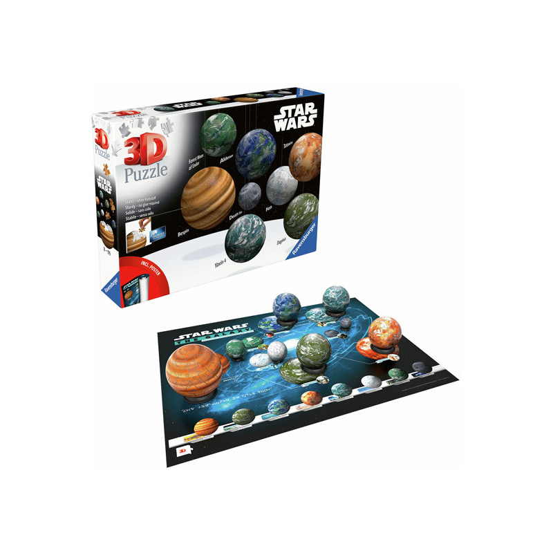 Ravensburger - 3D Puzzle Star Wars Planet Of The Galaxy, 531st. 115778