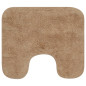 Tapis de salle de bain 2 pcs Tissu Beige