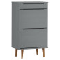 Armoire à chaussures MOLDE Gris 59,5x35x103 cm Bois de pin