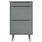 Armoire à chaussures MOLDE Gris 59,5x35x103 cm Bois de pin