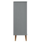 Armoire à chaussures MOLDE Gris 59,5x35x103 cm Bois de pin