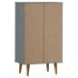 Armoire à chaussures MOLDE Gris 59,5x35x103 cm Bois de pin