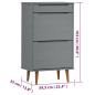 Armoire à chaussures MOLDE Gris 59,5x35x103 cm Bois de pin