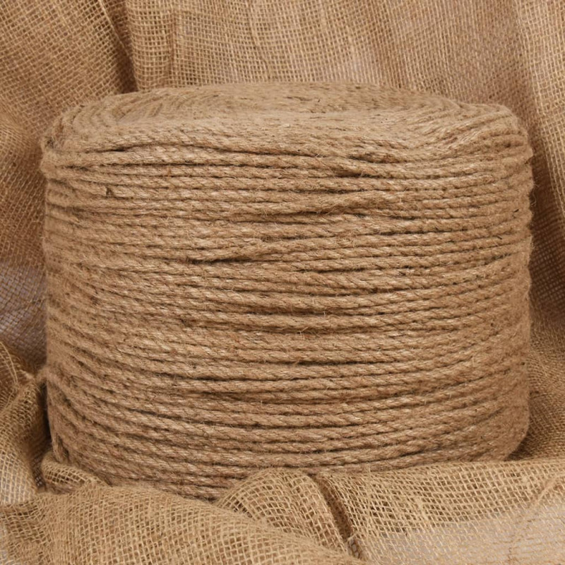 Corde de jute 50 m de long 4 mm d épaisseur