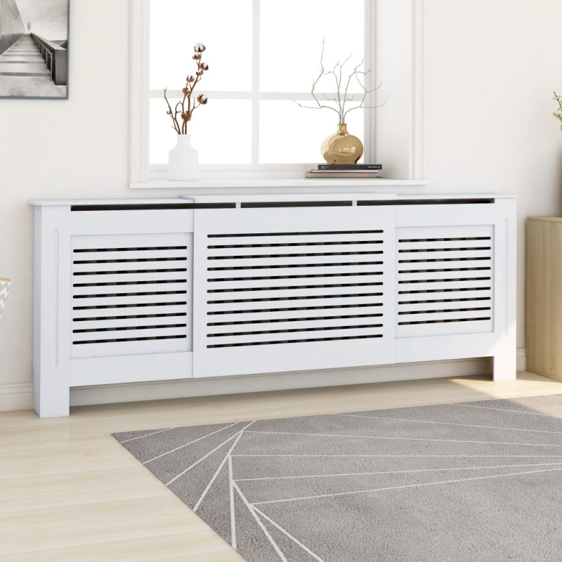 Cache radiateur MDF Blanc 205 cm