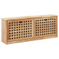 Banc de rangement de chaussures 94x20x38cm Bois massif de noyer