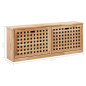 Banc de rangement de chaussures 94x20x38cm Bois massif de noyer