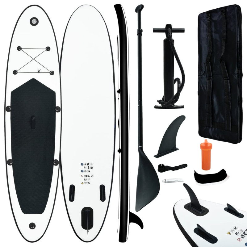 Ensemble de planches SUP gonflables Noir et blanc