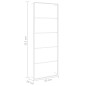 Porte serviette Blanc 45x10x115 cm Acier