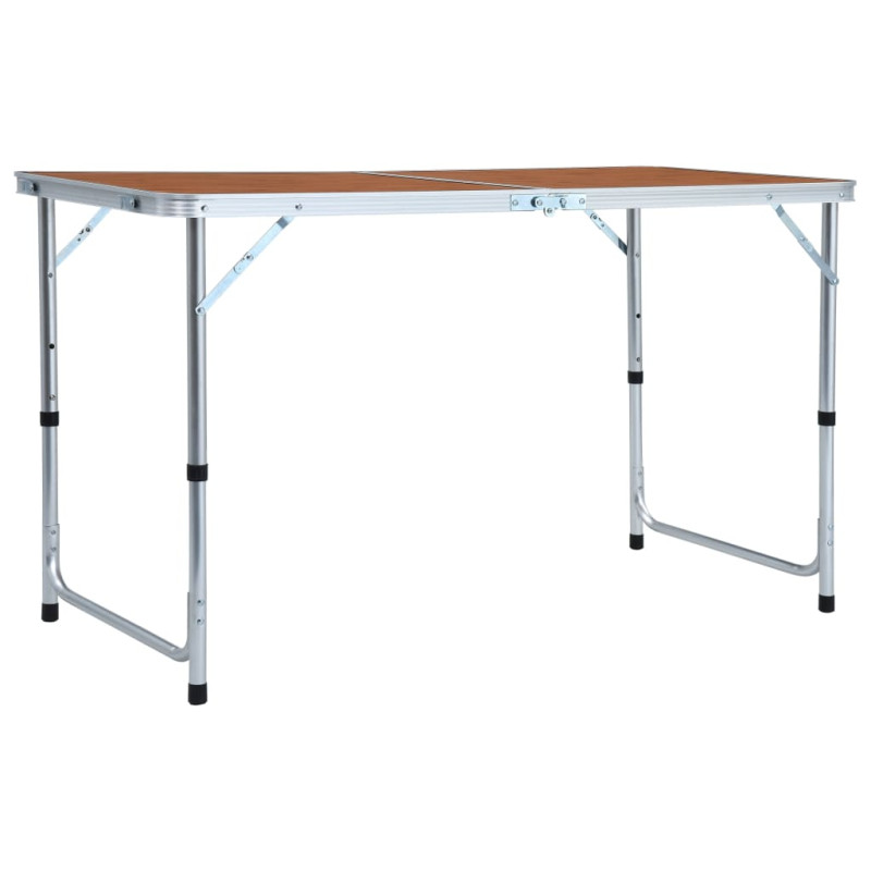 Table pliable de camping Aluminium 120x60 cm