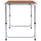 Table pliable de camping Aluminium 120x60 cm