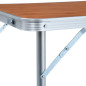 Table pliable de camping Aluminium 120x60 cm