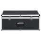 Boîtes de rangement 2 pcs Noir Aluminium 