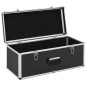 Boîtes de rangement 2 pcs Noir Aluminium 