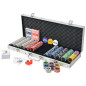 Coffret de poker avec 500 jetons Laser Aluminium