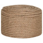 Corde de jute 25 m de long 10 mm d épaisseur