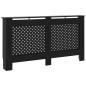 Cache radiateur noir 152x19x81,5 cm MDF