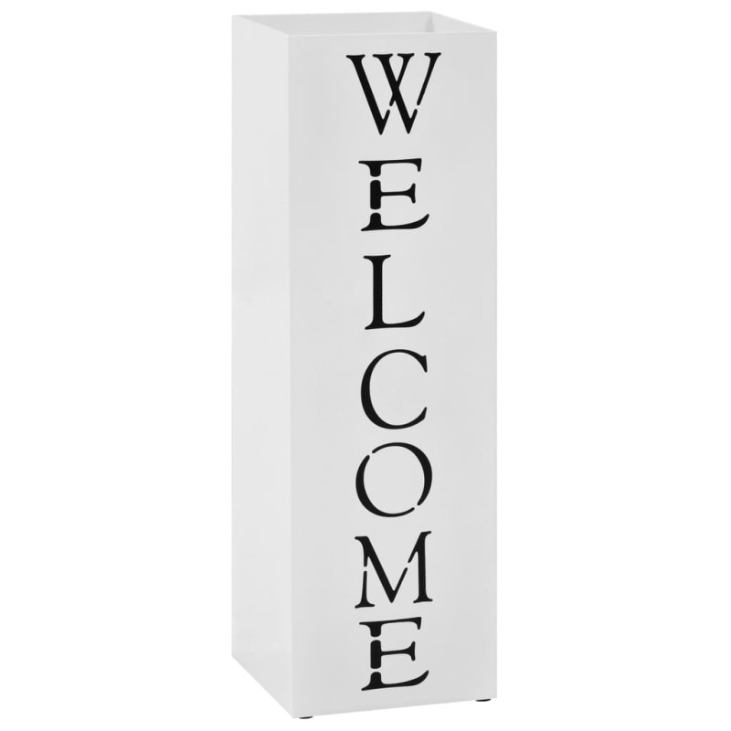 Porte parapluie Welcome Acier Blanc 