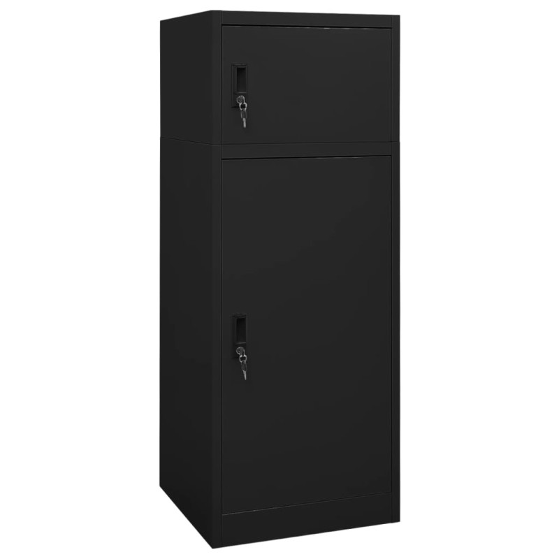 Armoire à selles Noir 53x53x140 cm Acier 