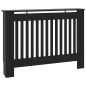 Cache radiateur noir 112x19x81,5 cm MDF