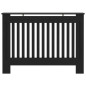 Cache radiateur noir 112x19x81,5 cm MDF