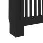 Cache radiateur noir 112x19x81,5 cm MDF