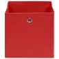 Boîtes de rangement 10 pcs Rouge 32x32x32 cm Tissu