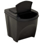 Poubelles empilables 3 pcs Anthracite 75 L 