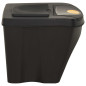 Poubelles empilables 3 pcs Anthracite 75 L 