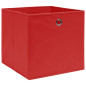 Boîtes de rangement 4 pcs Rouge 32x32x32 cm Tissu