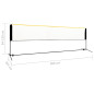 Filet de badminton réglable 500x103x94 158 cm Métal 