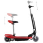  Trottinette pour enfants avec selle et LED 120 W rouge