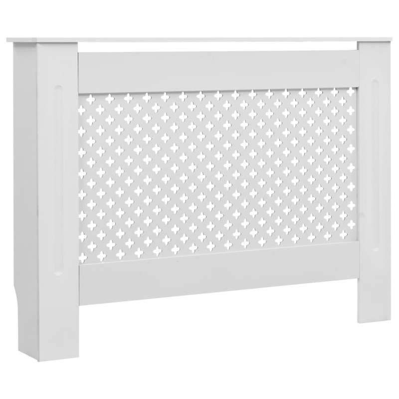 Cache radiateur Blanc 112x19x81,5 cm MDF