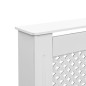 Cache radiateur Blanc 112x19x81,5 cm MDF