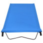 Lit de camping 180x60x19 cm Tissu Oxford et acier Bleu