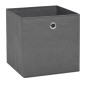 Boîtes de rangement 10 pcs Tissu intissé 28x28x28 cm Gris