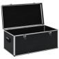 Boîtes de rangement 3 pcs Noir Aluminium