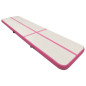 Tapis gonflable de gymnastique avec pompe 700x100x20cm PVC Rose